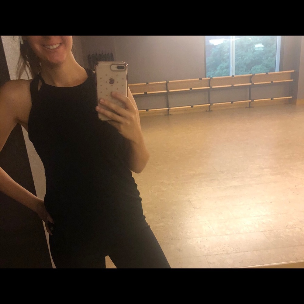 $45 Fabletics Ani Tank Top in Black - Strappy Halter Top for Gym, Yoga, Pilates - Picture 8 of 8